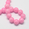 Natural Dyed Yellow Jade Gemstone Bead Strands G-R271-6mm-Y02-3