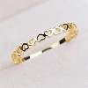 Hollow Out Heart Brass Finger Rings for Women FS-WG4469E-01-1