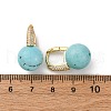 Round Brass Micro Pave Clear Cubic Zirconia Hoop Earrings EJEW-S274-03G-5