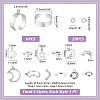 Unicraftale DIY Charms Cuff Ring Making Kit DIY-UN0004-86-4