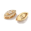 Brass Micro Pave Clear Cubic Zirconia Beads KK-G503-23G-2