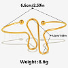 European and American Style 304 Stainless Steel Cuff Bangles for Women PT2723-2-4