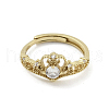Brass Micro Pave Cubic Zirconia Adjustable Rings RJEW-H225-03G-2