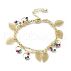 Brass Oval Link Multi-strand Bracelets BJEW-U040-01G-4