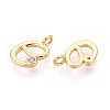 Brass Micro Pave Cubic Zirconia Charms KK-N263-97G-E-2