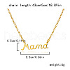 Mother's Day 304 Stainless Steel Word Mama Pendant Necklaces for Women FS-WG8A099-06-1