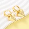 Heart Brass Hoop Earrings EJEW-D322-12G-02-2