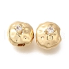 Brass Micro Pave Cubic Zirconia Beads KK-Q001-21G-1