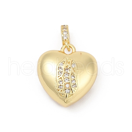 Brass Micro Pave Cubic Zirconia Pendants KK-D317-090G-1