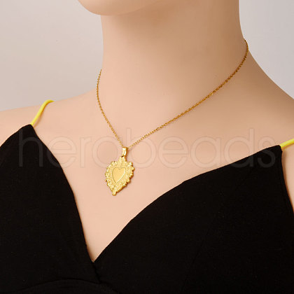 Stainless Steel Sacred Heart Pendant Necklaces for Women WS5795-2-1