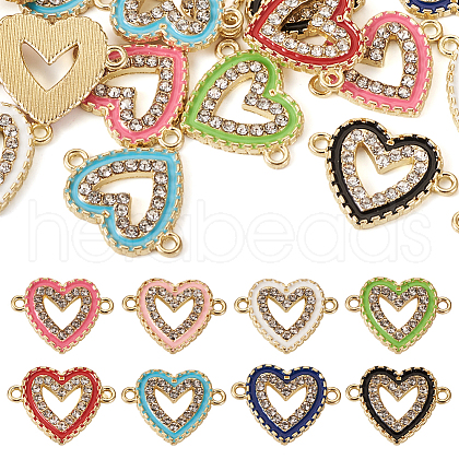 32Pcs 8 Colors Alloy Enamel Connector Charms FIND-TA0003-57-1