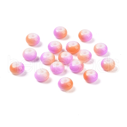Opaque Spray Painted Glass Beads X1-GLAA-G118-01H-1