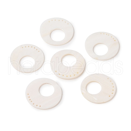Natural Shell Connector Charms BSHE-H018-13-1