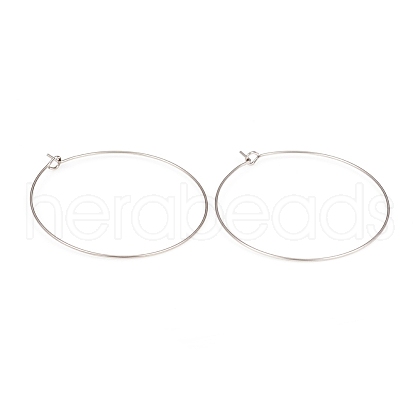 316L Surgical Stainless Steel Hoop Earring Findings STAS-G229-07P-05A-1
