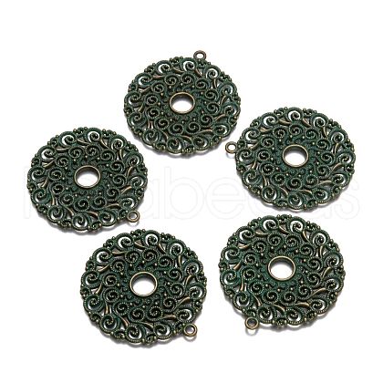 Flat Round Zinc Alloy Big Pendant PALLOY-R065-110-FF-1