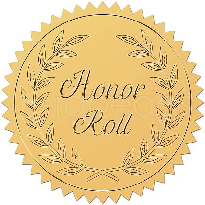 34 Sheets Self Adhesive Gold Foil Embossed Stickers DIY-WH0509-073-1