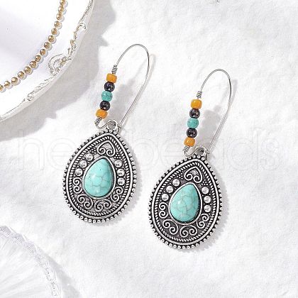Alloy Teardrop Dangle Earrings EJEW-JE06443-1