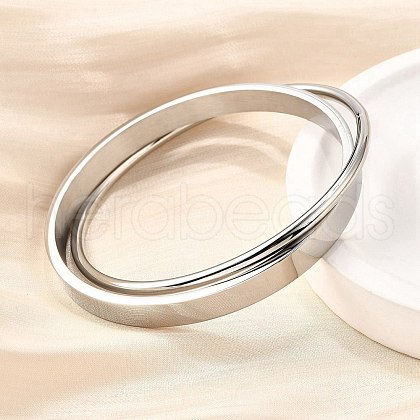 304 Stainless Steel Bangles BJEW-V004-01P-1