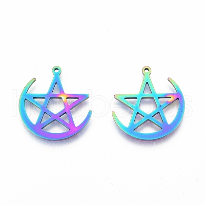 Ion Plating(IP) 201 Stainless Steel Pendants STAS-N098-116M-1