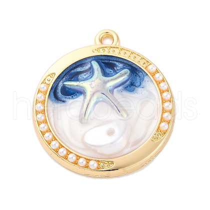 Alloy Enamel Pendants FIND-M060-13G-1