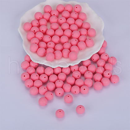 Round Silicone Focal Beads SI-JX0046A-118-1