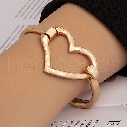 Heart Alloy Cuff Bangles for Women WG73EA3-08-1