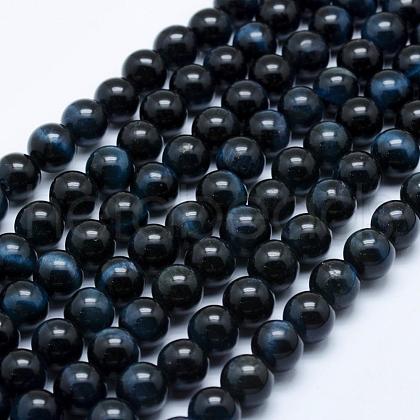 Natural Tiger Eye Beads Strands G-K203-85-6mm-1