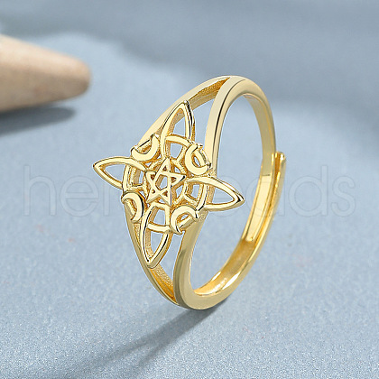 Witch Knot 925 Sterling Silver Finger Rings for Women FS-WG40E9F-02-1