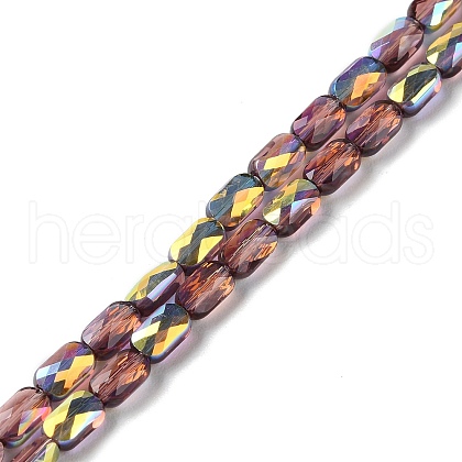Transparent Electroplate Glass Beads Strands GLAA-Q099-G01-01-1