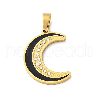 304 Stainless Steel Enamel Pendants STAS-S163-10G-1