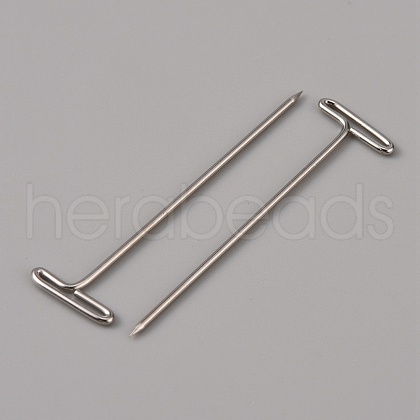 Iron T Pins for Blocking Knitting Cork Board FIND-WH0144-25P-1
