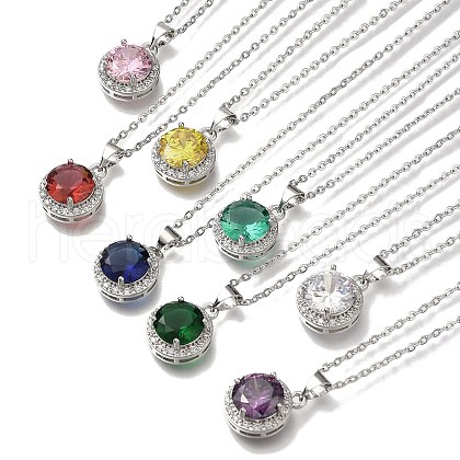 304 Stainless Steel Cable Chain Necklaces NJEW-H040-22P-1