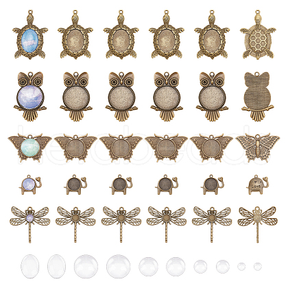   DIY Blank Dome Pendant Making Kit DIY-PH0020-76-1