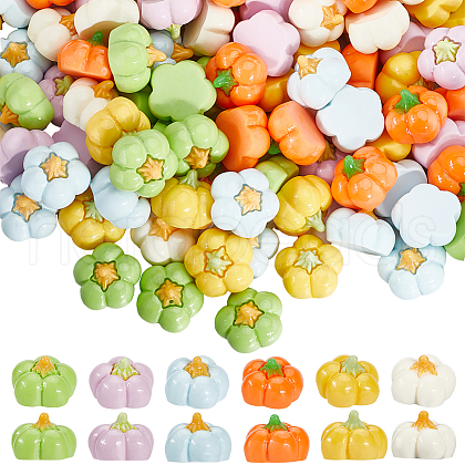 SUNNYCLUE 120Pcs 6 Colors Opaque Resin Decoden Cabochons CRES-SC0002-95-1