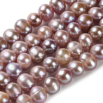 Natural Cultured Freshwater Pearl Beads Strands PEAR-E018-18-1