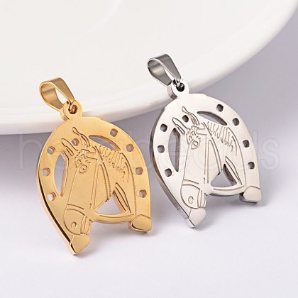 Horse 304 Stainless Steel Pendants STAS-M245-38-1