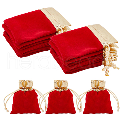 Beebeecraft Rectangle Velvet Jewelry Pouches Bags TP-BBC0001-09A-01-1