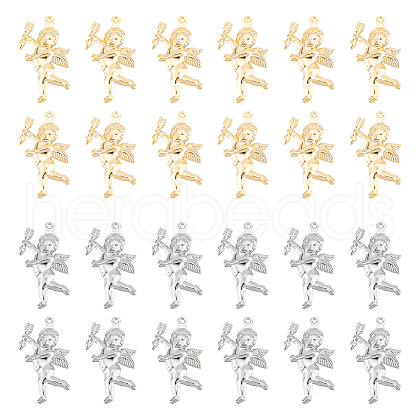 Unicraftale 32Pcs 2 Colors Valentine's Day 304 Stainless Steel Pendants STAS-UN0040-27-1