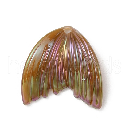 Grandient Color Opaque Resin Pendants RESI-WH0026-74H-1