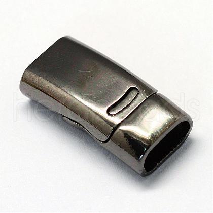 Alloy Magnetic Clasps with Glue-in Ends PALLOY-R089-06B-1