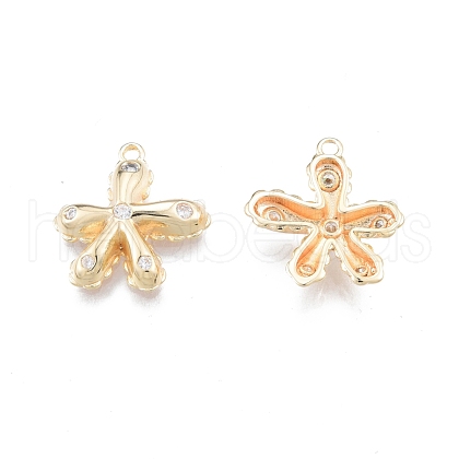 Brass Micro Pave Cubic Zirconia Pendants KK-G432-17G-1
