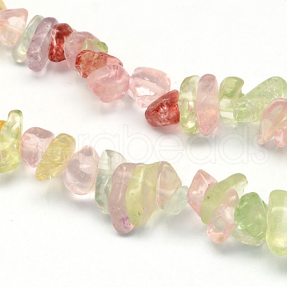 Natural Crackle Quartz Stone Bead Strands G-R192-B07-1