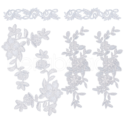  3 Style Flower Polyester Computerized Embroidery Sew on Patches PATC-NB0001-06-1