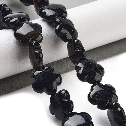 Dyed & Heated Natural Black Agate Beads Strands G-F769-A01-01-1