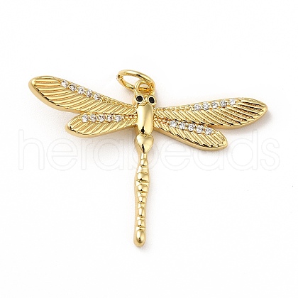 Brass Micro Pave Cubic Zirconia Pendants KK-H433-10G-1
