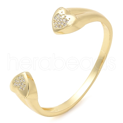 Brass Micro Pave Clear Cubic Zirconia Bracelets BJEW-M053-03G-1
