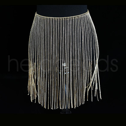 Full Crystal Rhinestone Tassel Skirt Body Chains WGA3B2D-09-1