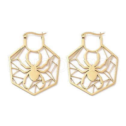 304 Stainless Steel Hoop Earrings EJEW-P271-09G-1