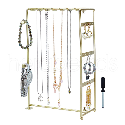 Iron Jewelry Display Stands ODIS-WH0086-148-1