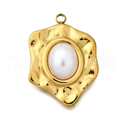 Plastic Pearl Pendants STAS-Q360-03K-G-1
